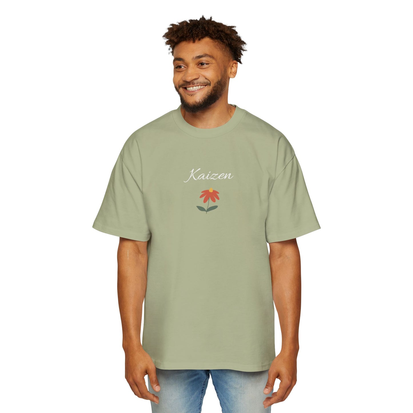 Kaizen Flower Men's Heavy Oversized Tee