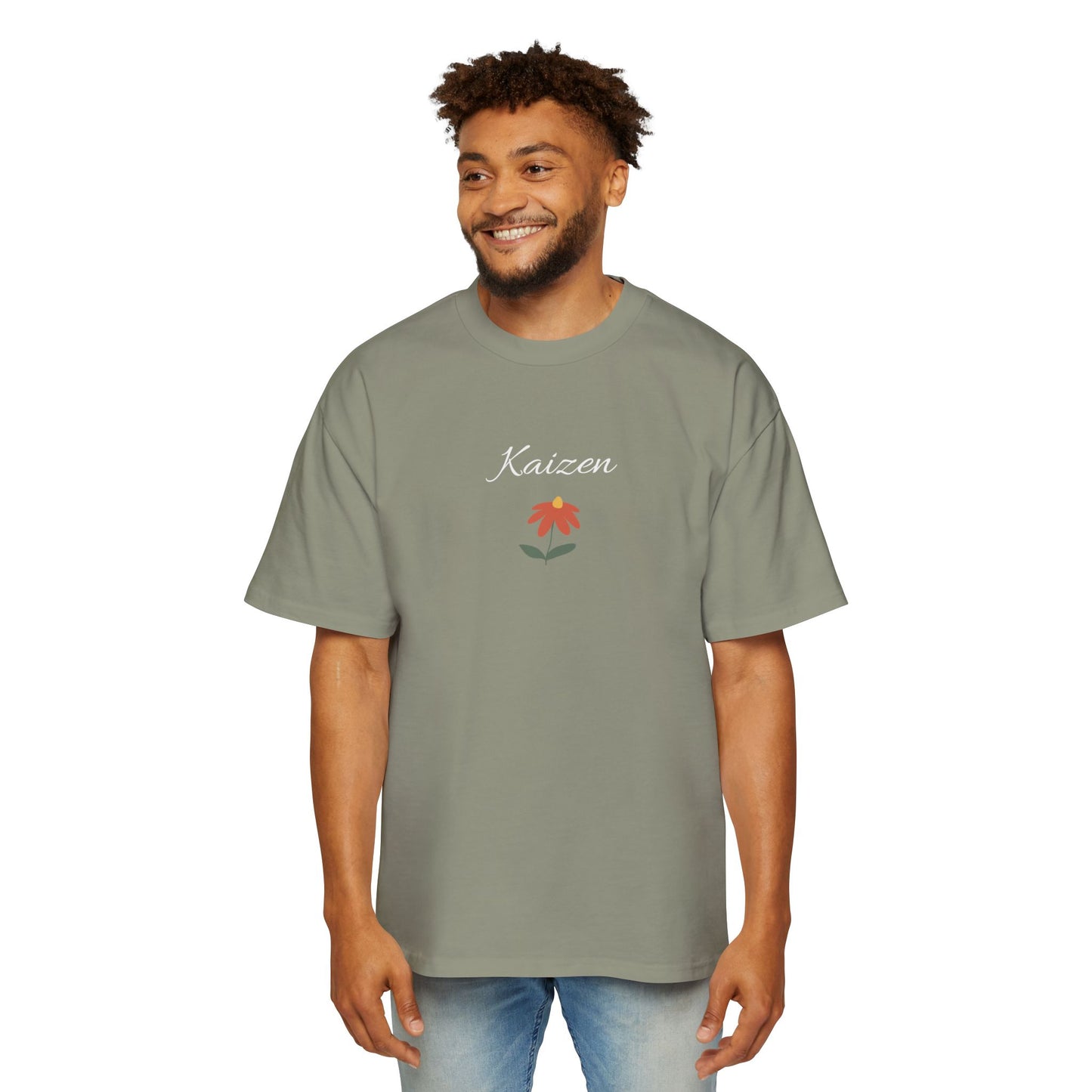 Kaizen Flower Men's Heavy Oversized Tee