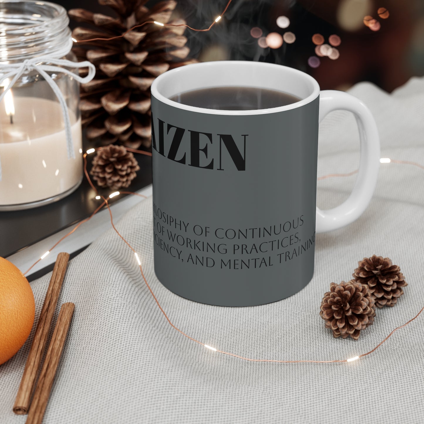 Kaizen Philosophy 11oz Mug - Inspirational Design for Personal Growth